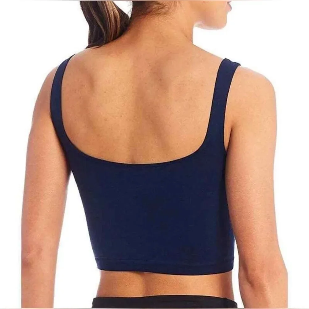 Free People Scoop Neck Crop Top Navy Size XS/S NWT